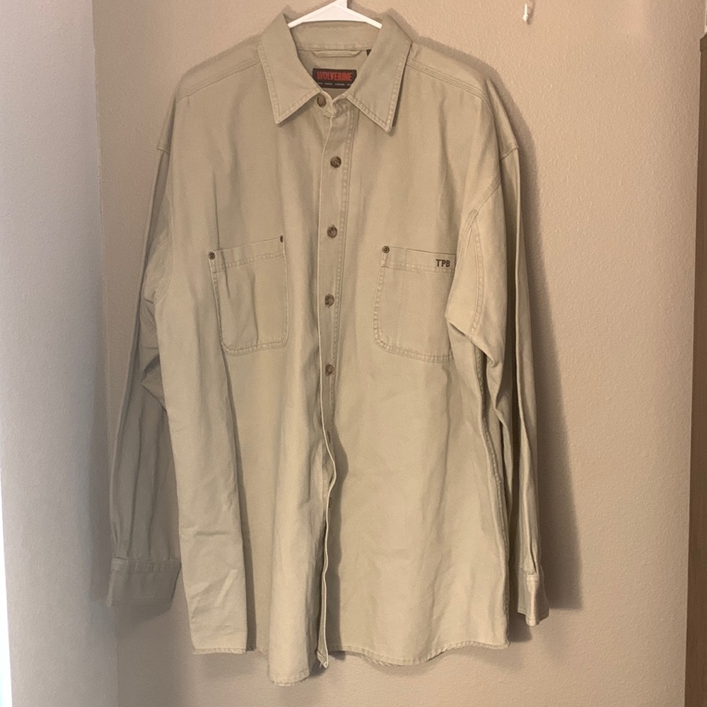 Heavy Duty Mens Tan Wolverine XL Shirt/Jacket 100% cotton !!